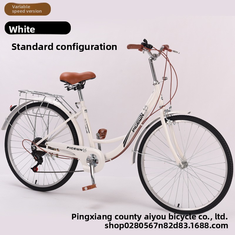 Cycling Commute Speed - 24/26인치 빈티지 경량 통근용 자전거, 남녀